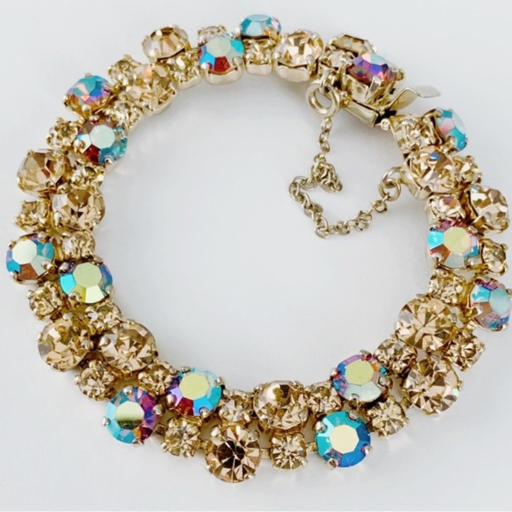 Vintage Champagne Rhinestone Bracelet